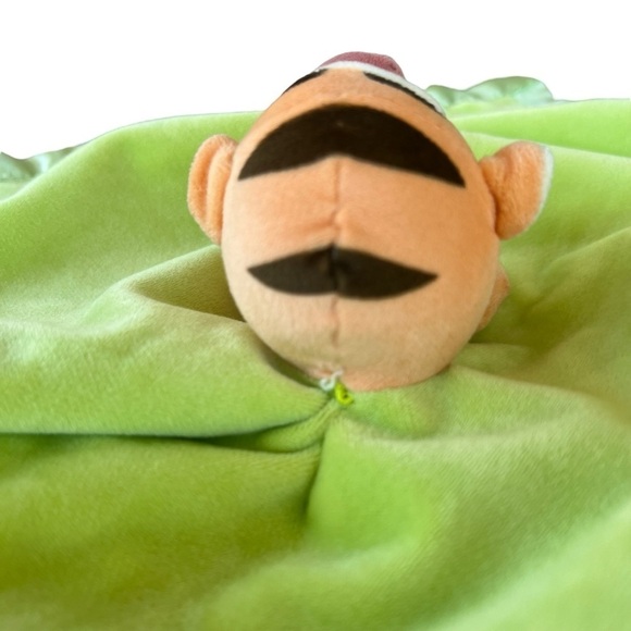 Disney Winnie The Pooh Tigger Green Minky Lovey Satin Trim Plush Soother GUC - Picture 5 of 11